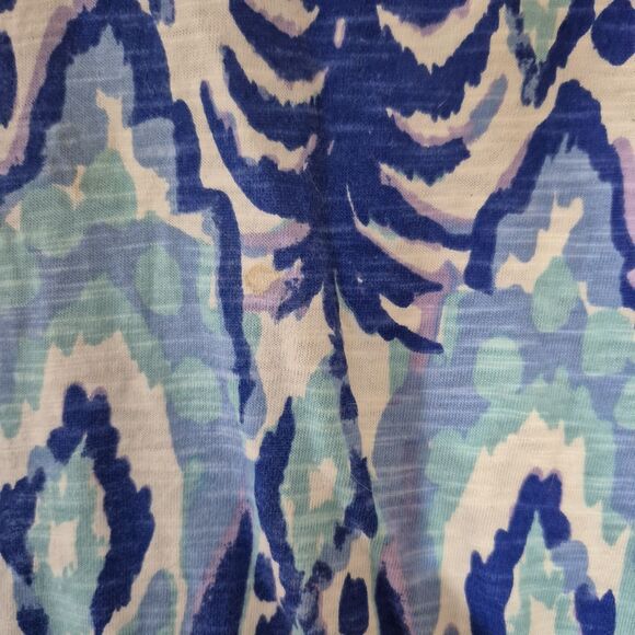 Lilly Pulitzer Women's Sleeveless Serene Blue Tropical Me Print Dev Dress L - Picture 3 of 11